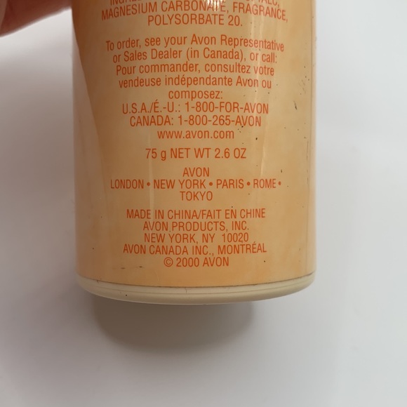 Vintage Avon Peach Soft Musk Perfumed Talc Body Powder - Picture 3 of 4